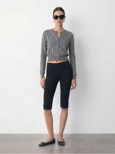 Cropped Crewneck Cardigan