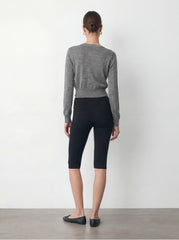 Cropped Crewneck Cardigan