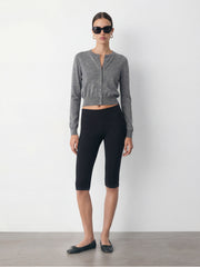Cropped Crewneck Cardigan