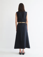 Lyocell A-Line Midi Skirt