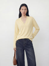 Lace-Trimmed V-Neck Top