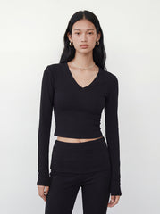 V-Neck Sports Casual Top