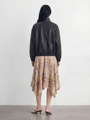 Checked Midi Skirt