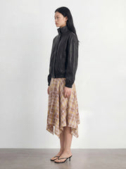 Checked Midi Skirt