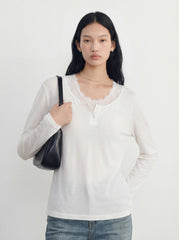 Lace-Trimmed Top