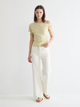 Ruched Boat Neck Top
