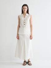 Sleeveless Collared Popover Top