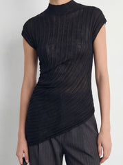 Sleeveless Mockneck Top