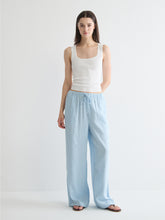 Mid-Rise Wide-Leg Linen Pant