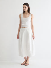 Classic A-Line Midi Skirt