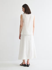 Sleeveless Collared Popover Top