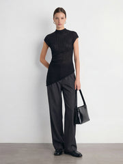 Sleeveless Mockneck Top