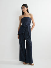 Denim-Effect Tube Top
