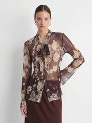 V-Neck Floral Blouse