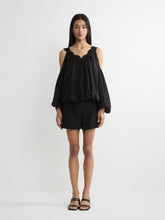 Lace-Trimmed V-Neck Blouse