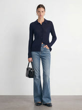 Polo Collar Knit Cardigan