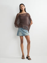 Off-Shoulder Open-Knit Top
