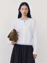Boat-Neck Knit Cardigan