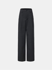 Pinstripe High-Rise Straight Leg Pant