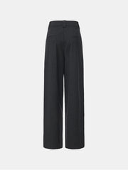 Pinstripe High-Rise Straight Leg Pant
