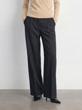 Pinstripe High-Rise Straight Leg Pant