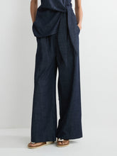 Denim-Effect Wide-Leg Pant