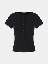 Ribbed Cotton T-Shirt