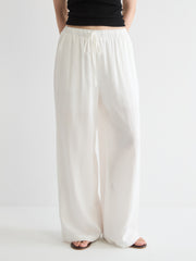Mid-Rise Wide-Leg Linen Pant