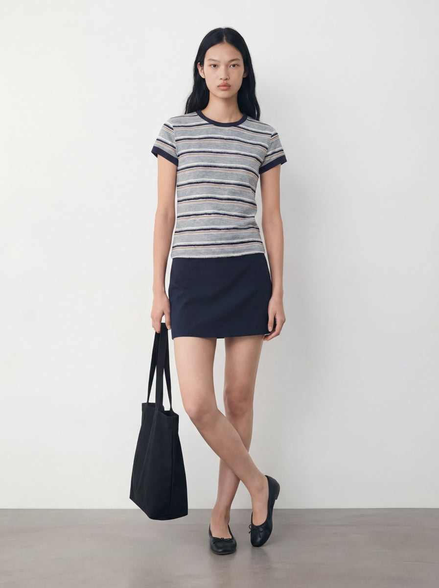 Striped Crewneck T-Shirt