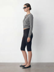 Cropped Crewneck Cardigan