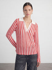 Striped Polo Sweater