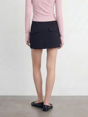 Drawstring High-Rise Mini Skirt