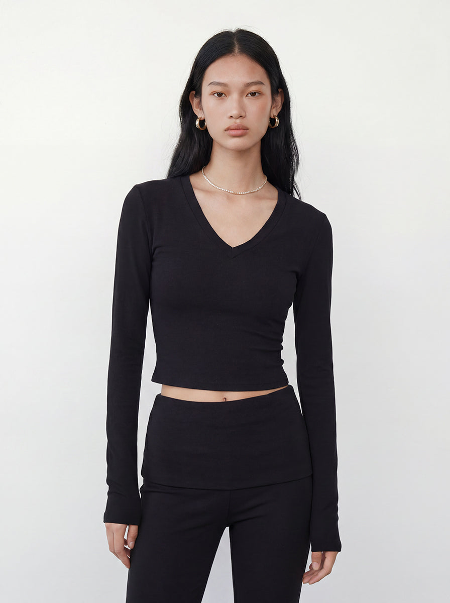 V-Neck Sports Casual Top