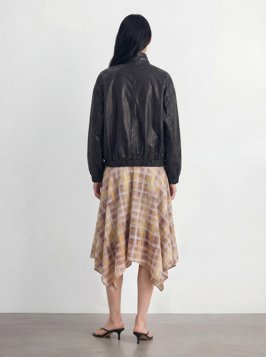 Checked Midi Skirt