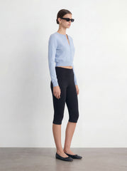 Cropped Crewneck Cardigan