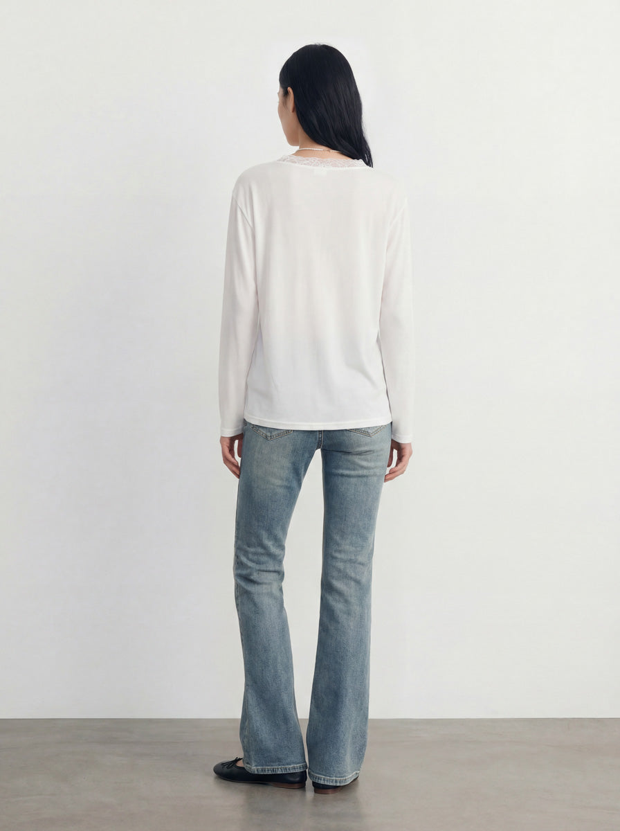 Lace-Trimmed Top
