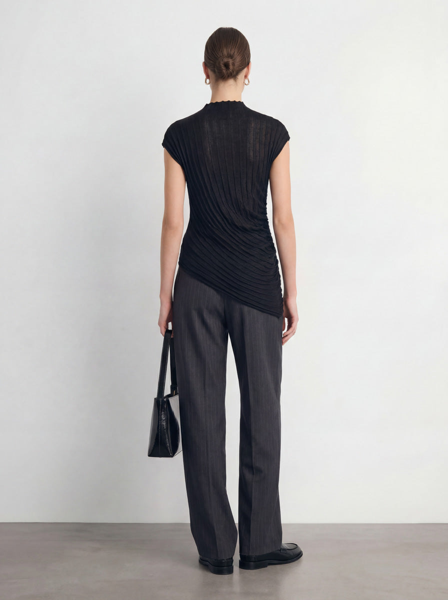 Sleeveless Mockneck Top