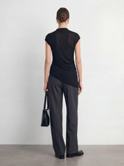 Sleeveless Mockneck Top