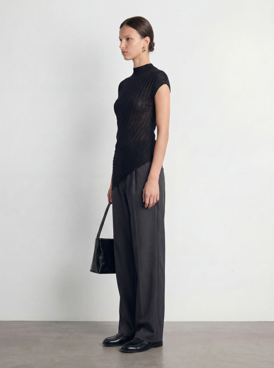 Sleeveless Mockneck Top