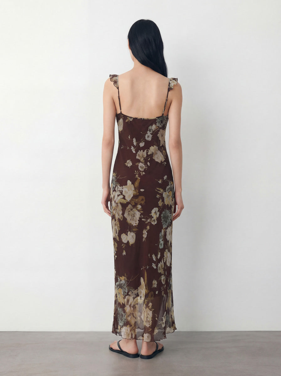 Floral Sleeveless Maxi Dress