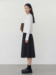 Boat-Neck Knit Cardigan