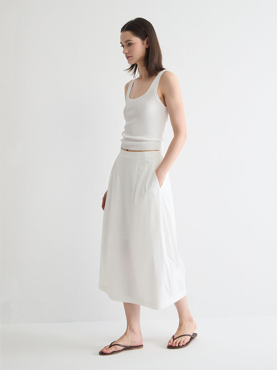 Classic A-Line Midi Skirt