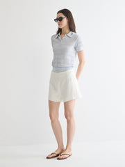 High-Rise Linen Blend Short