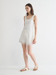 Lace-Trimmed Short