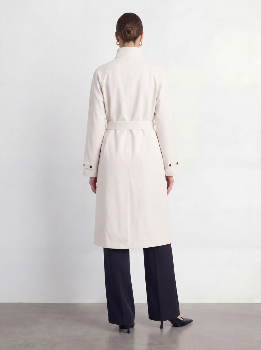 Belted Long Trench Coat