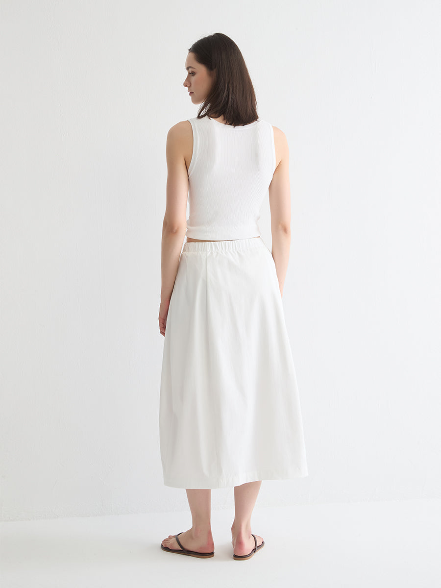 Classic A-Line Midi Skirt
