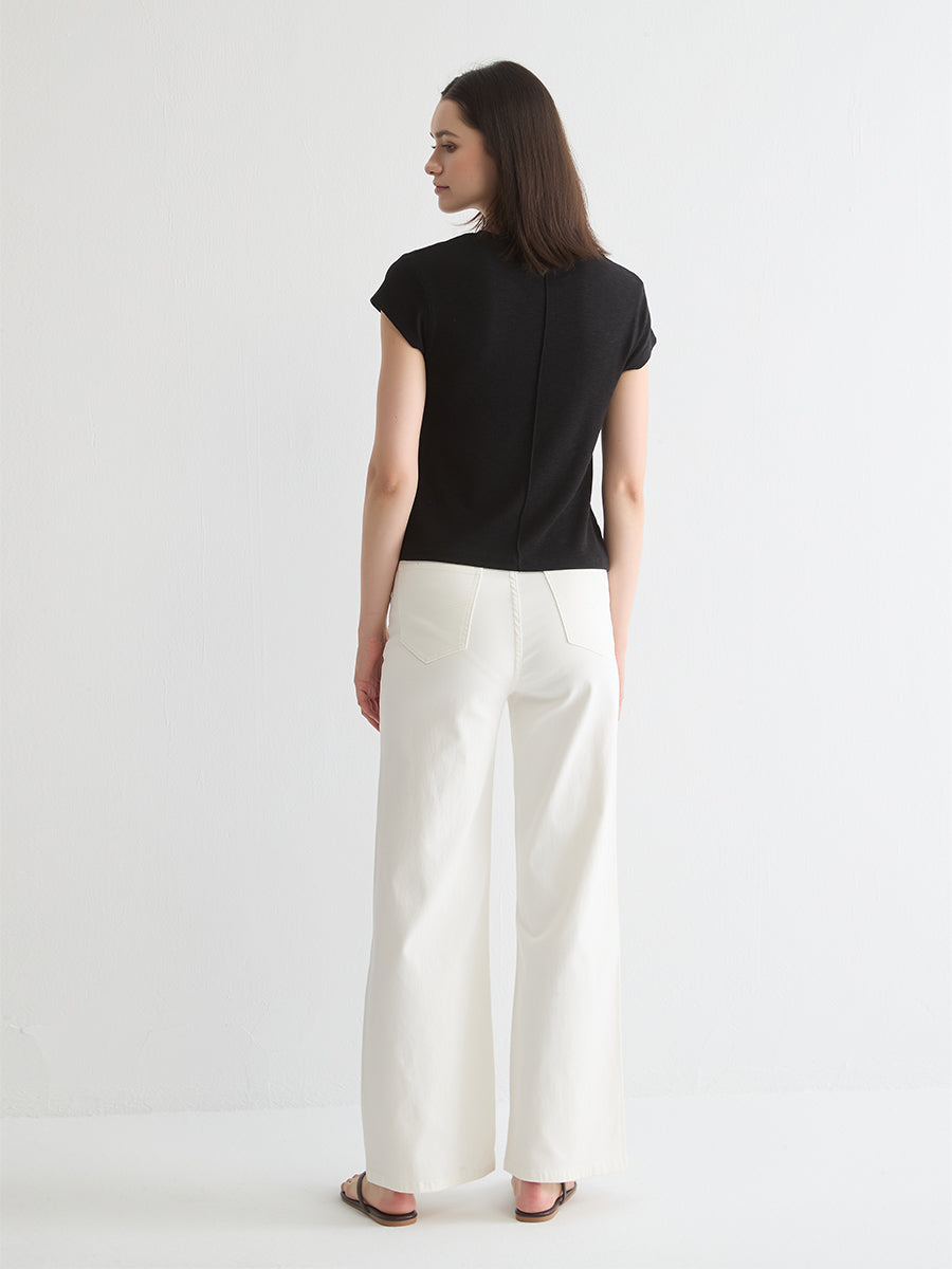 Mid-Rise Wide-Leg Jeans