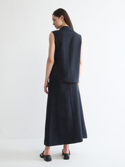 Sleeveless Collared Popover Top