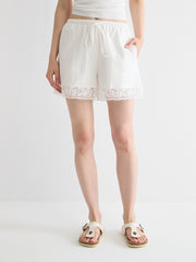 Lace-Trimmed Short