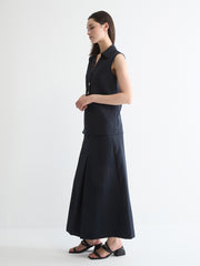 Sleeveless Collared Popover Top